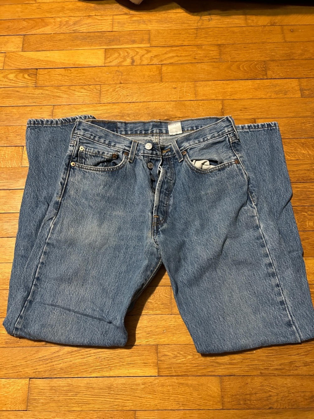 Signature by Levi Strauss Straight Leg Blue Denim Jeans
